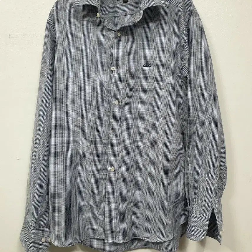 [BUNJANG] Daks Blue Check Long Sleeve Shirt / 닥스 블루 체크 긴팔 남방 95사이즈
