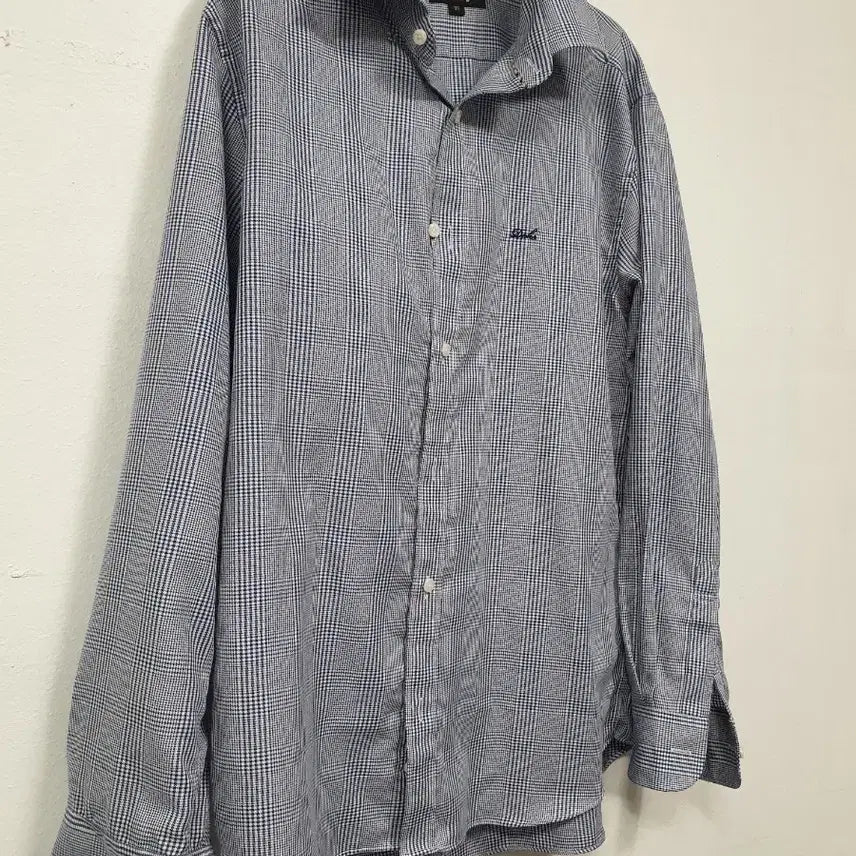 [BUNJANG] Daks Blue Check Long Sleeve Shirt / 닥스 블루 체크 긴팔 남방 95사이즈