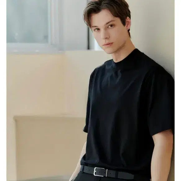 [BUNJANG] Yjack Mock Neck Short Sleeve T-shirt L / 와이잭 모크넥 반소매 티셔츠 L [정가 55,000원]
