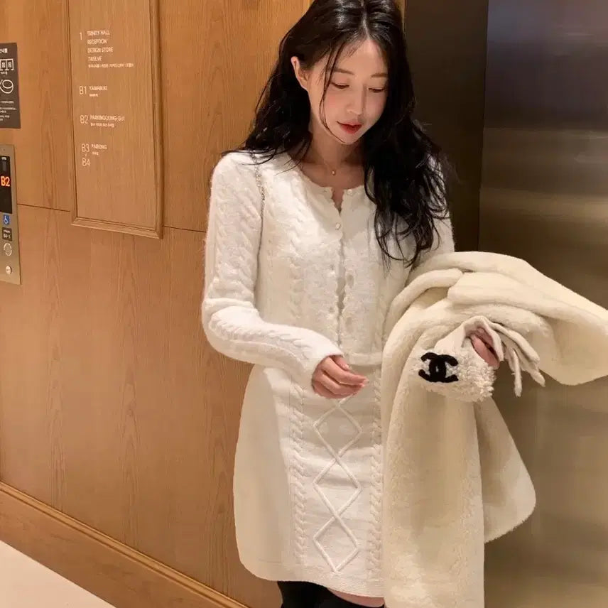 [BUNJANG] Sheschic Siye Winter Bolero Cardigan Ivory / (택o새상품) 샵시예 시예 윈터 볼레로 가디건 아이
