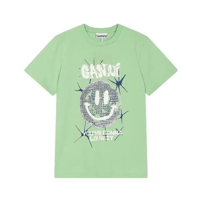 [BUNJANG] GANNI Green Short Sleeve T-shirt / [새상품] GANNI 가니 반팔티셔츠 그린 S사이즈