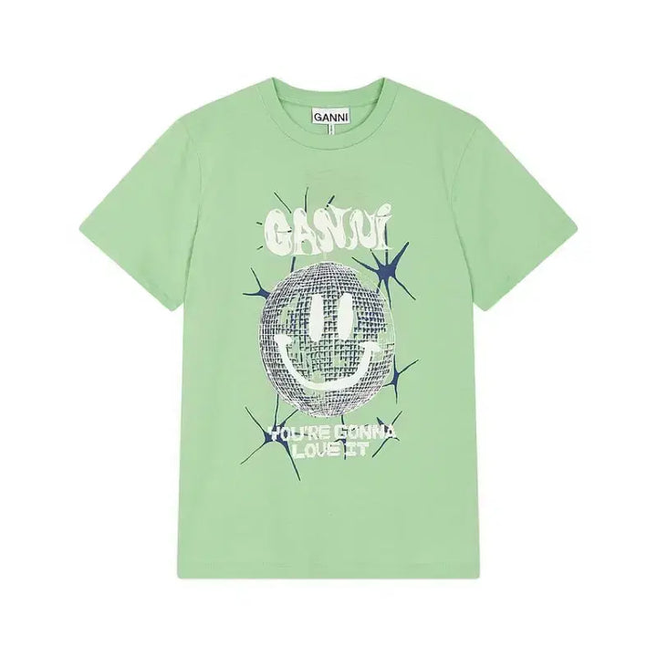 [BUNJANG] GANNI Green Short Sleeve T-shirt / [새상품] GANNI 가니 반팔티셔츠 그린 S사이즈