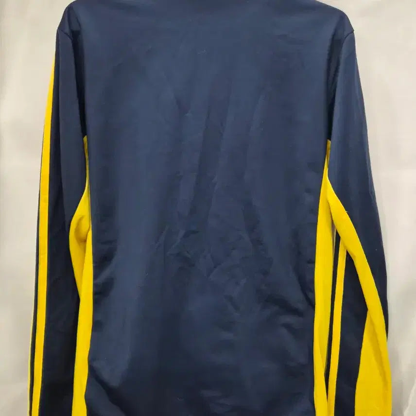 [BUNJANG] Adidas Navy/Yellow Three Stripes Track Top / 아디다스 네이비/옐로우 삼선 트랙탑