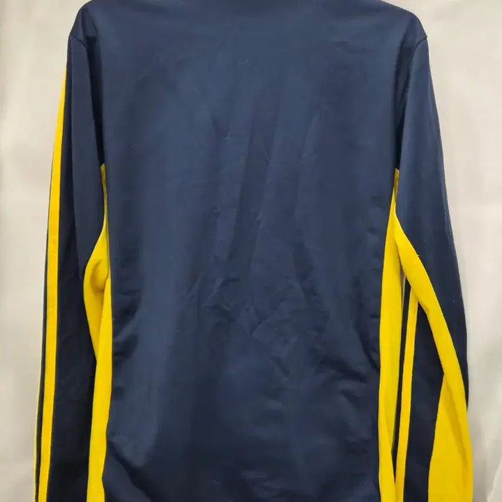 [BUNJANG] Adidas Navy/Yellow Three Stripes Track Top / 아디다스 네이비/옐로우 삼선 트랙탑