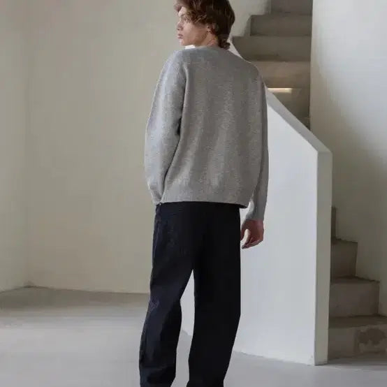 [BUNJANG] Decolozo Round Neck Cardigan Gray / 데꼬로소 라운드넥 가디건 그레이 팝니다