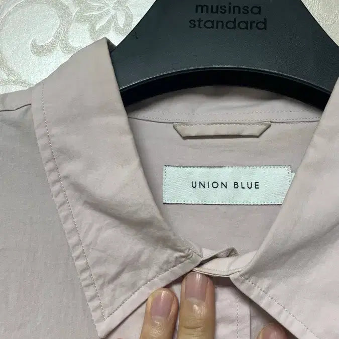 [SOLD OUT] 유니온블루 런드리 셔츠 그레이핑크 L