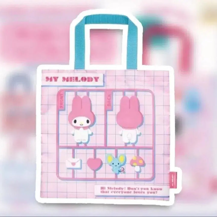 [BUNJANG] Sanrio Plastic Model Eco Bag Shopping Cart Gacha - My Melody / 산리오 프라모델 에코백 장바구니 가챠 - 마이멜로디