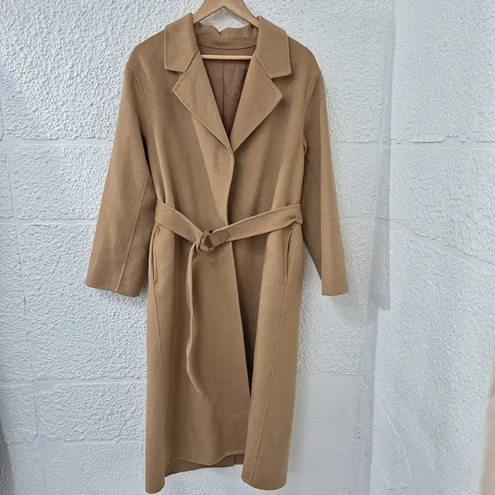 [BUNJANG] Cashmere 100% Ghibling Belted Coat Camel / 캐시미어 100% 지블링 벨트 코트  카멜