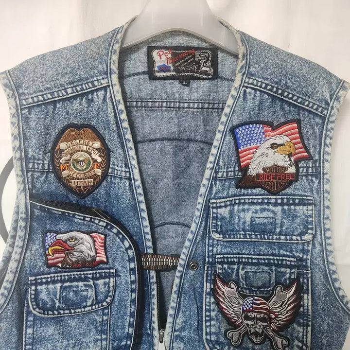 [BUNJANG] Harley-Davidson Denim Washed Vest, Size L / 할리데이비 데님 워싱 조끼  LL 사이즈