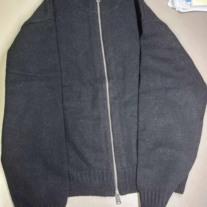 [BUNJANG] coor Alpaca Blend Zip-Up Sweater Black / coor 쿠어 알파카 블렌드 집업 스웨터 블랙