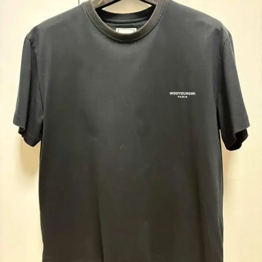 [BUNJANG] Wooyoungmi Flower Back Logo Short Sleeve T-shirt / [46] 우영미 플라워 백로고 반팔 블랙