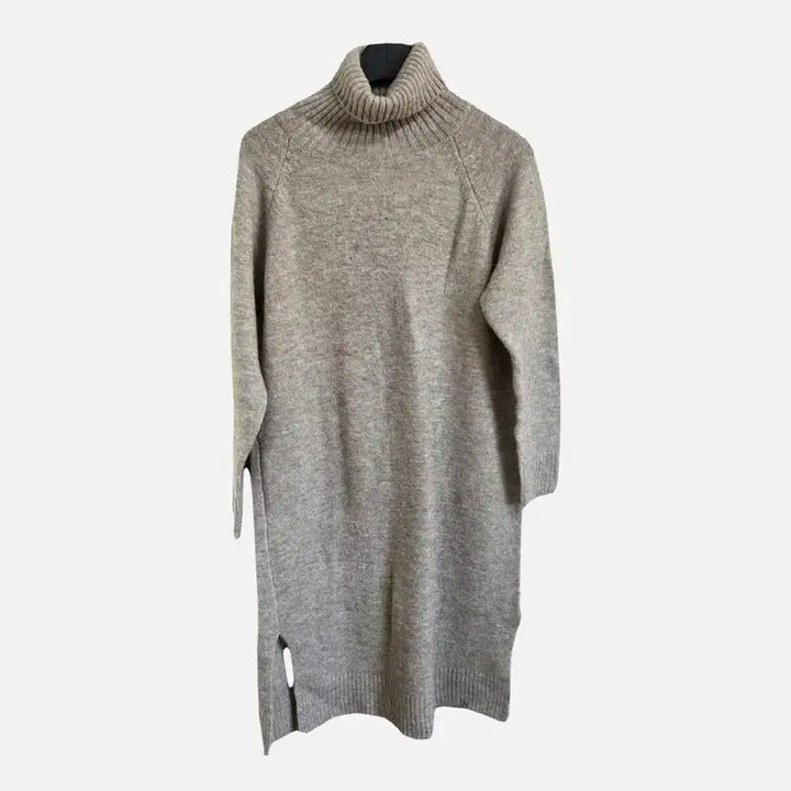 [BUNJANG] Light Gray Knit Dress / 라이트 그레이 여자 니트 원피스 FREE M7128