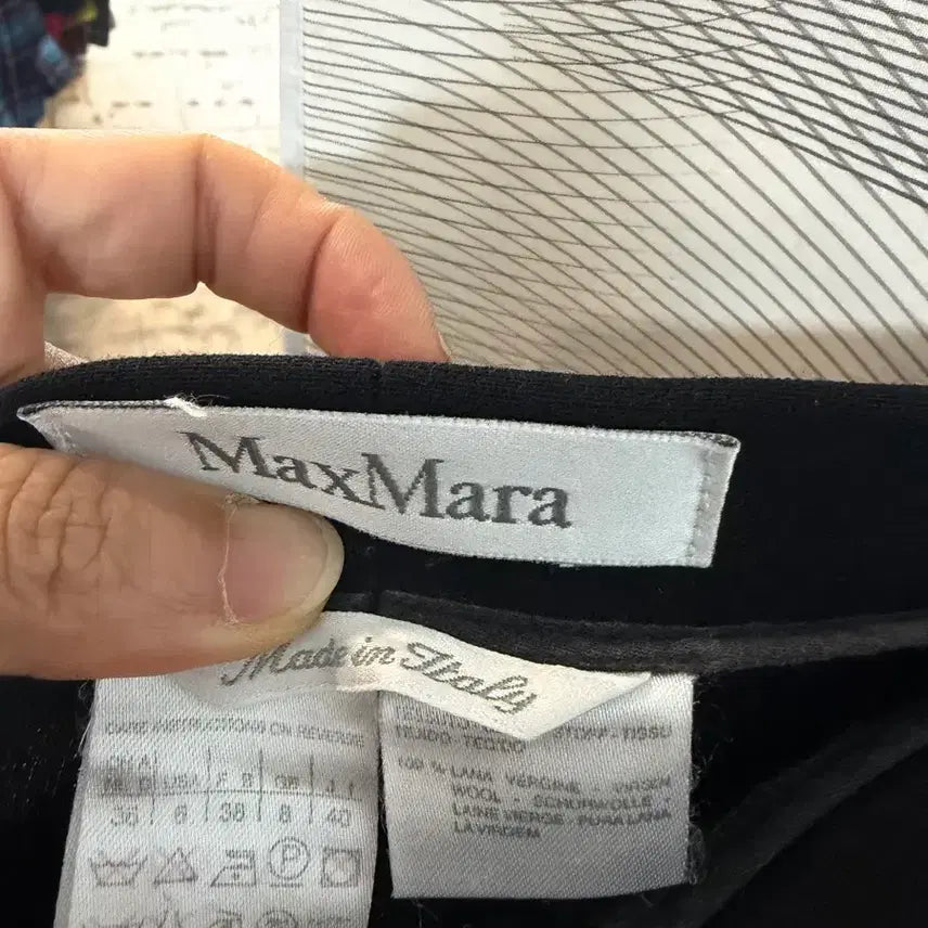 [BUNJANG] Max Mara Black Wide Leg Pants / 막스마라 검정 와이드 팬츠