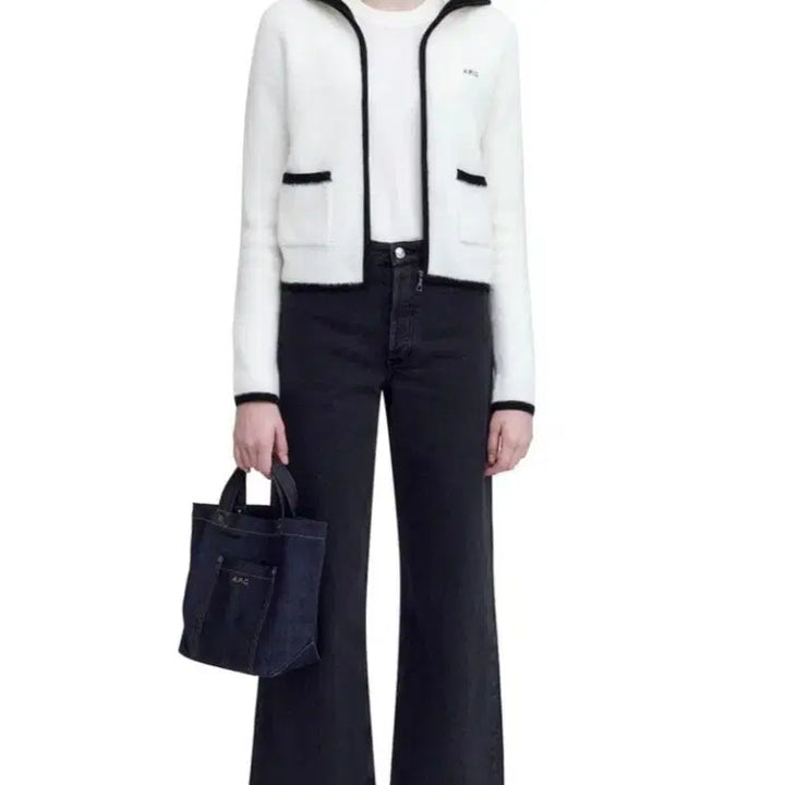 [BUNJANG] A.P.C. Margo Bouclé Zip-Up Cardigan Ivory S / 아페쎄(A.P.C.) 마고 부클 집업 가디건