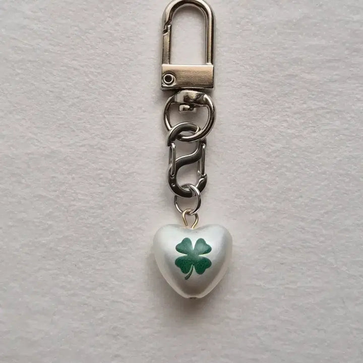 [BUNJANG] Clover Heart Keyring / 양면 클로버 하트 키링 / 미니 키링 / 가방 키홀더