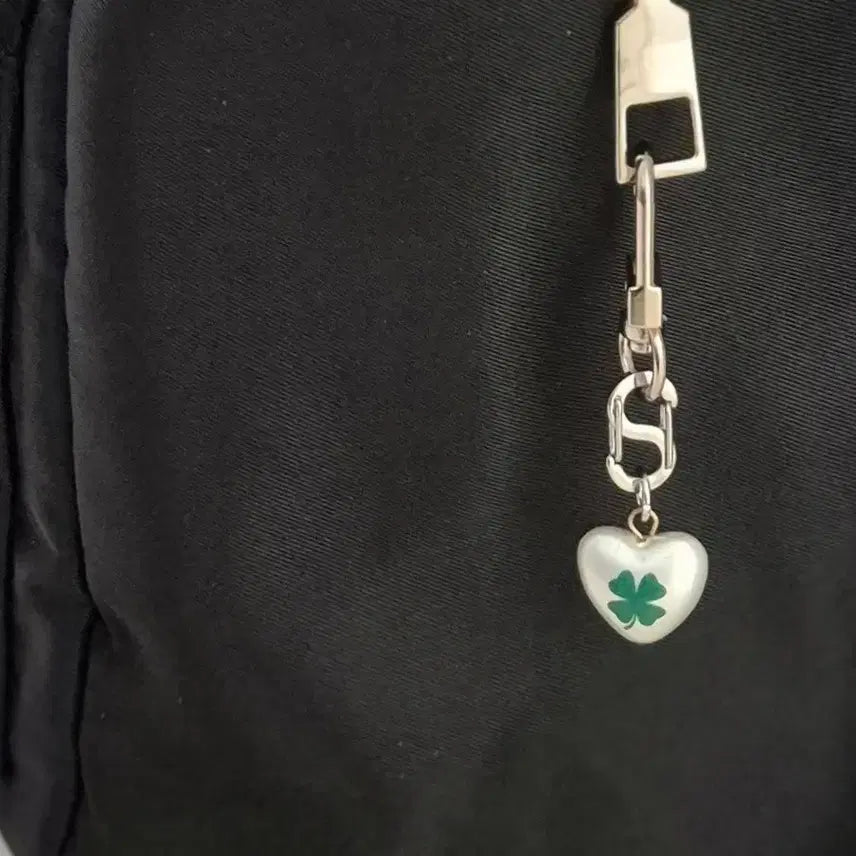 [BUNJANG] Clover Heart Keyring / 양면 클로버 하트 키링 / 미니 키링 / 가방 키홀더