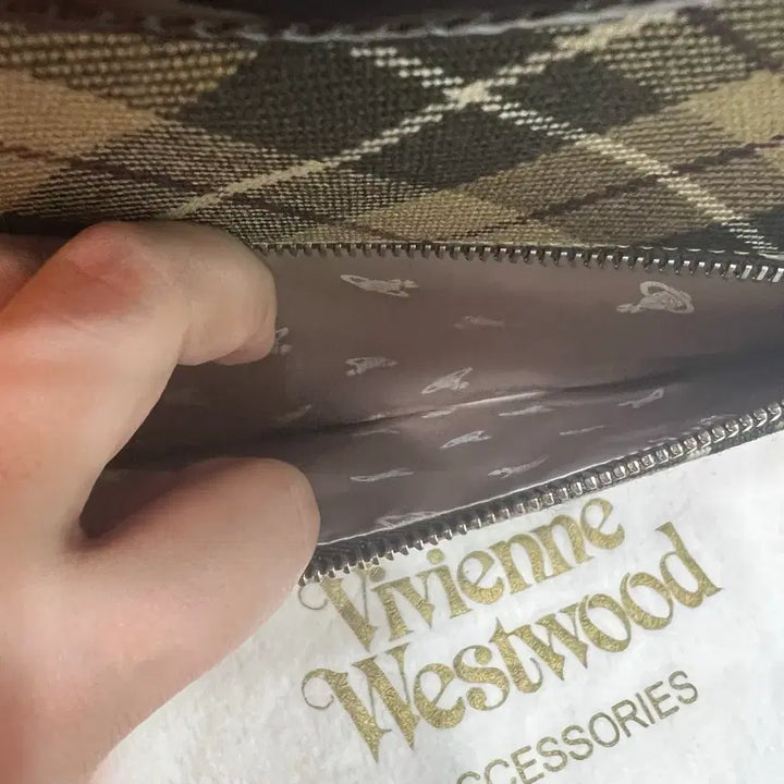 [BUNJANG] Vivienne Westwood Tartan Check Canvas Tote Bag / [정품] 비비안웨스트우드 타탄체크 캔버스 리얼 송치 토트백