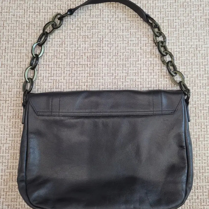[BUNJANG] Matinkim Black Leather Chain Shoulder Bag / 마뗑킴 블랙 레더 체인 숄더백