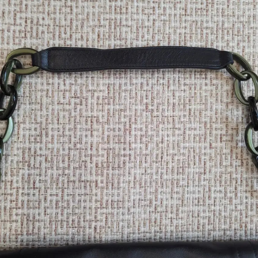 [BUNJANG] Matinkim Black Leather Chain Shoulder Bag / 마뗑킴 블랙 레더 체인 숄더백