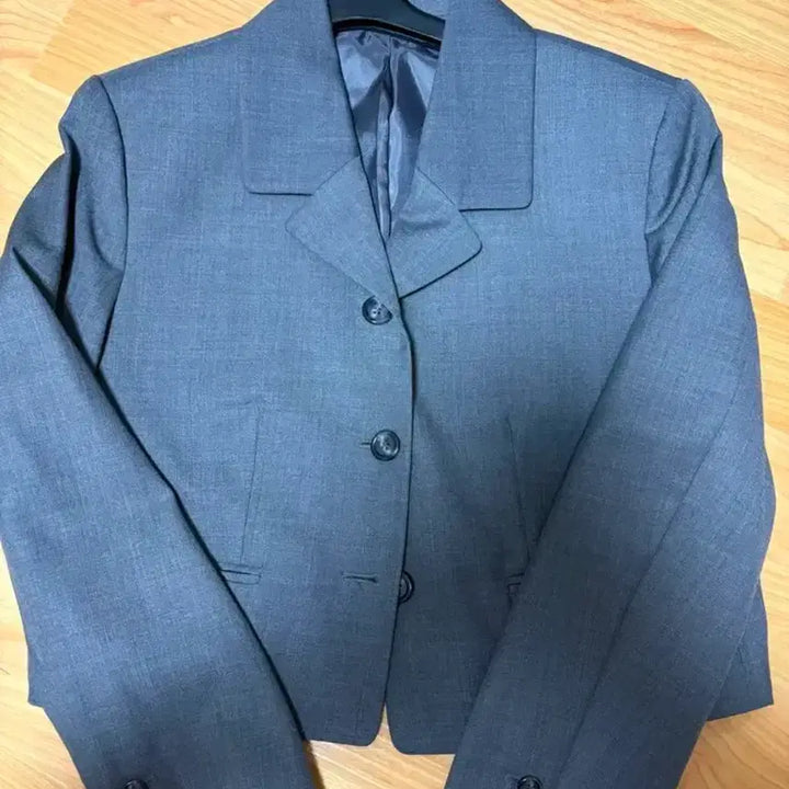 [BUNJANG] GROVE Grey Crop Jacket / GROVE 그로브 그레이 크롭 자켓