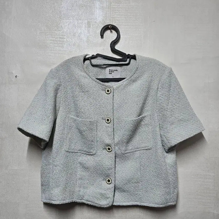 [BUNJANG] 8Seconds Tweed Short-Sleeve Jacket / 에잇세컨즈 트위드 반팔 쟈켓 S