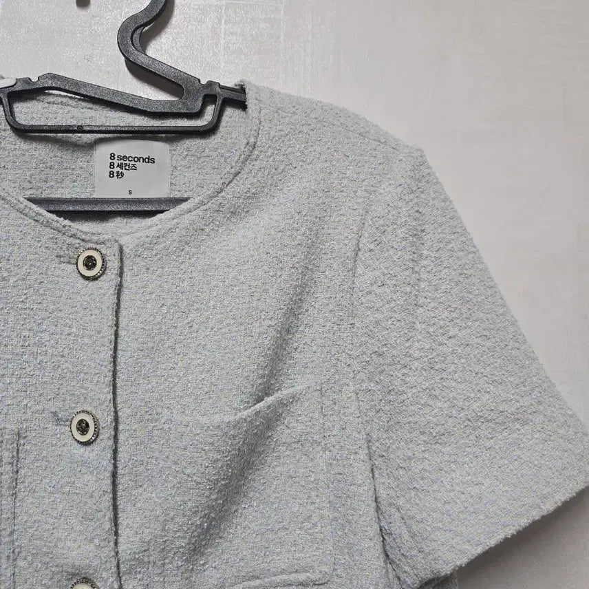 [BUNJANG] 8Seconds Tweed Short-Sleeve Jacket / 에잇세컨즈 트위드 반팔 쟈켓 S