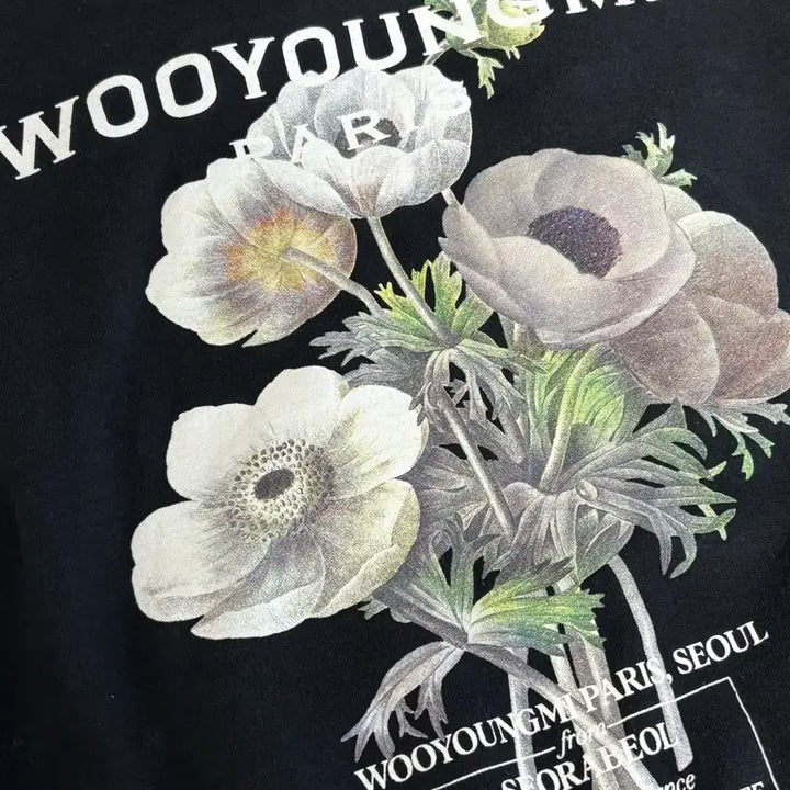 [SOLD OUT] [정품] 우영미 23FW 플라워 백로고 후드티 50사이즈