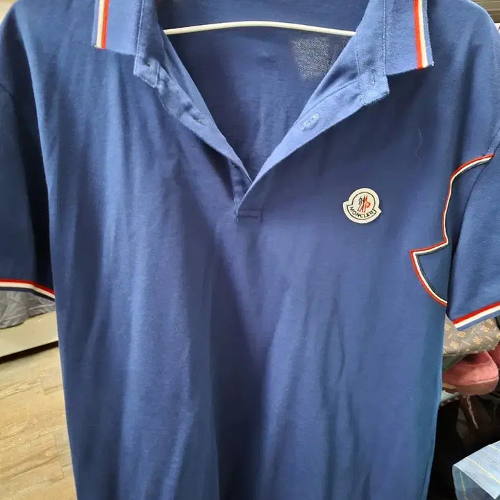 [BUNJANG] Moncler Blue Short Sleeve Polo Shirt / 몽클레어 블루 반팔 카라티