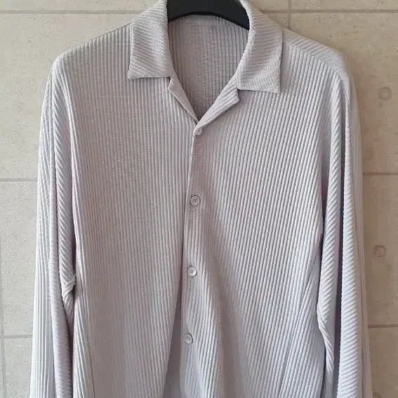 [BUNJANG] Allegri Light Gray Bold Pleats Shirt / 알레그리 24ss 라이트 그레이 bold pleats셔츠
