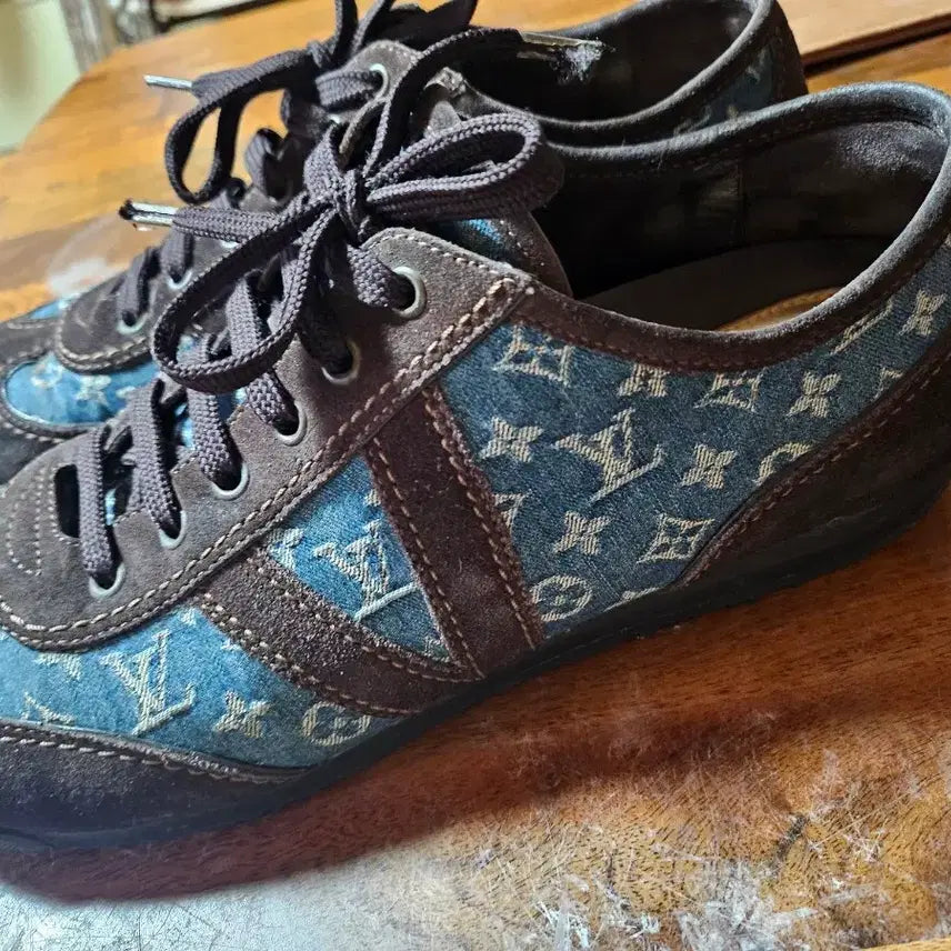 [BUNJANG] Louis Vuitton Denim Sneakers / 정품/루이뷔통청대님스니커즈