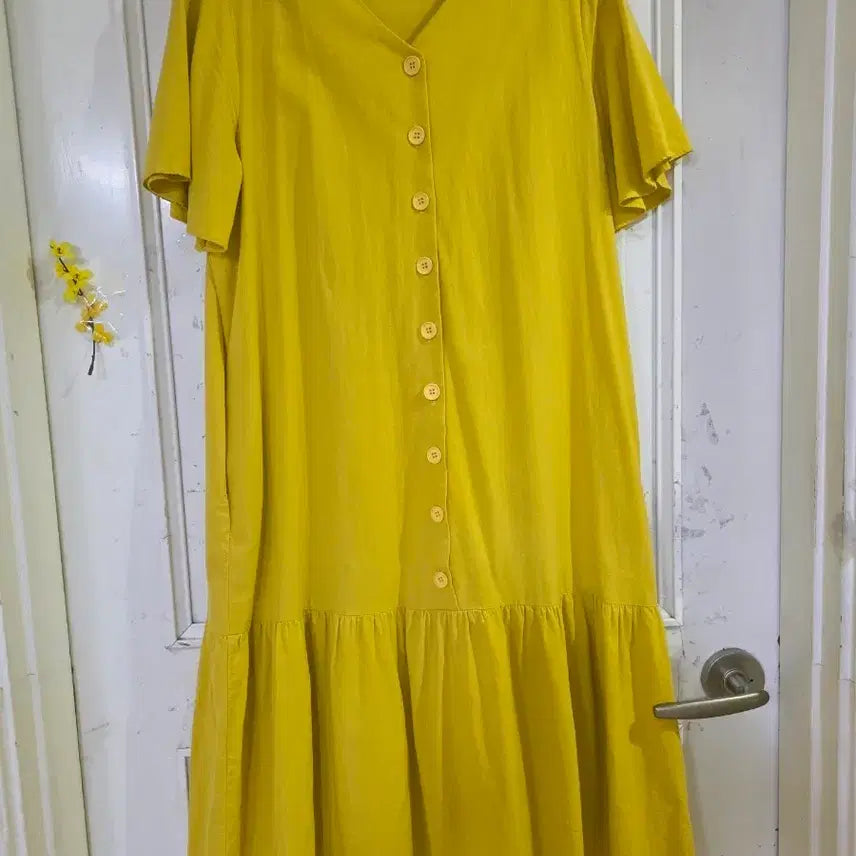 [BUNJANG] Summer Linen Long Dress / 여름 시원한 마 린넨 롱원피스  깨끗해요 가슴단면 53