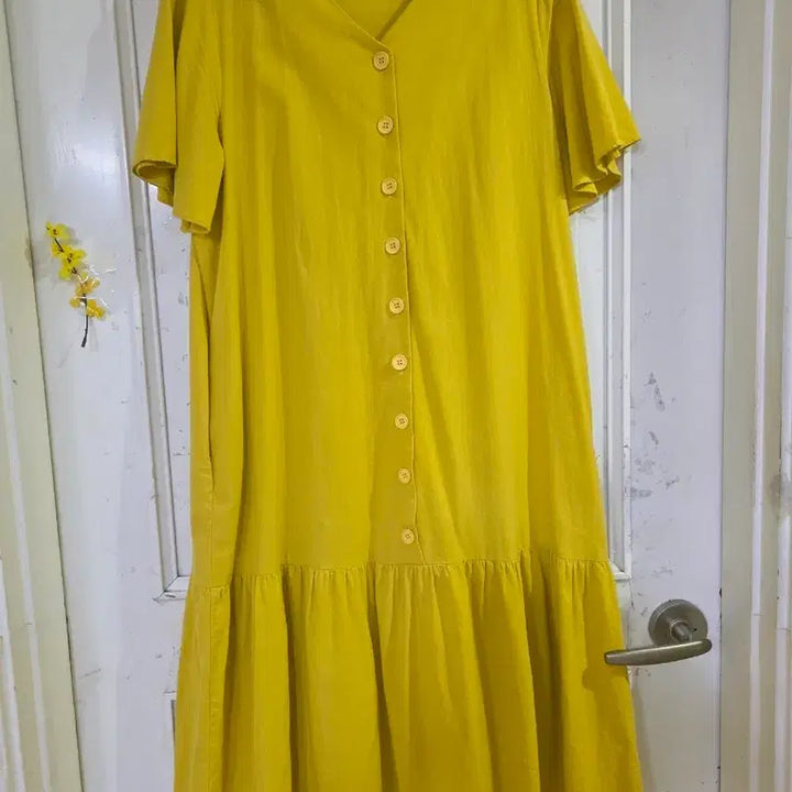 [BUNJANG] Summer Linen Long Dress / 여름 시원한 마 린넨 롱원피스  깨끗해요 가슴단면 53
