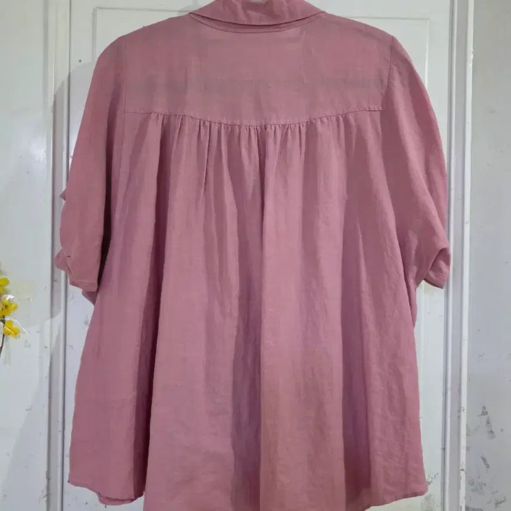 [BUNJANG] Linen Blouse / 여름 고급스런 마 린넨  블라우스  깨끗해요  가슴단면56
