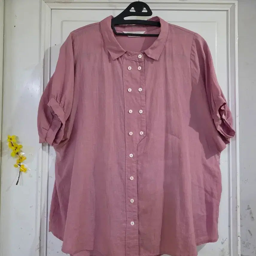 [BUNJANG] Linen Blouse / 여름 고급스런 마 린넨  블라우스  깨끗해요  가슴단면56