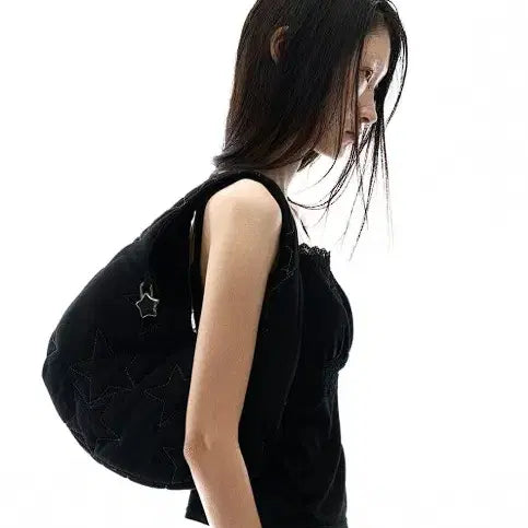 [BUNJANG] OHOSS Starquilt Padded Hobo Bag Black / 오호스 Starquilt padded Hobo Bag / Black