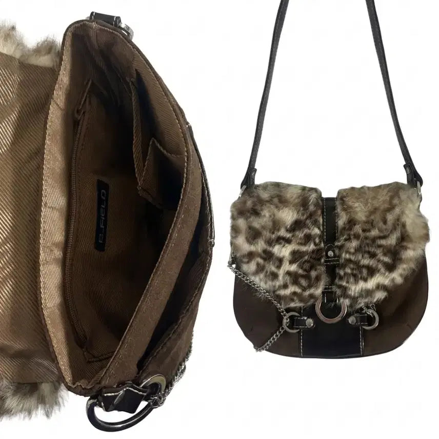 [BUNJANG] Y2K Leopard Print Crossbody Bag / y2k 갸루 호피 크로스백