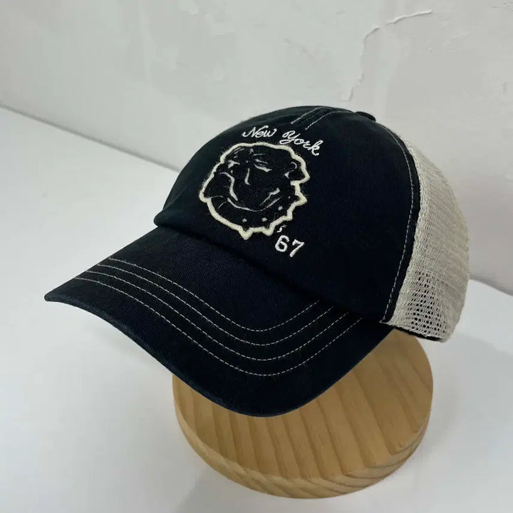 [BUNJANG] Polo Ralph Lauren Bulldog Patch Mesh Trucker Baseball Cap / 폴로 랄프로렌 불독 패치 메쉬 트러커 볼캡 모자