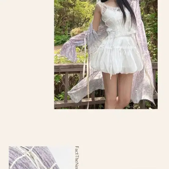 [BUNJANG] FackTheDonald Naked Morning Robe Flower Pattern Long Robe / 팩더널드 네이키드 모닝 로브 플라워 패턴 롱 로브