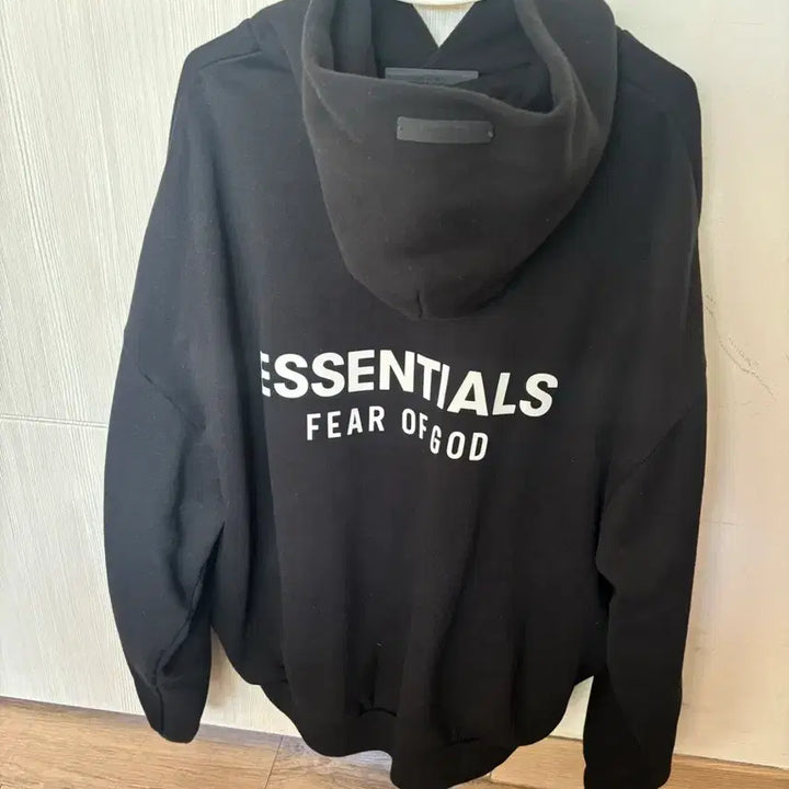 [SOLD OUT] 피어오브갓 에센셜 플리스 후드 블랙 S 사이즈
