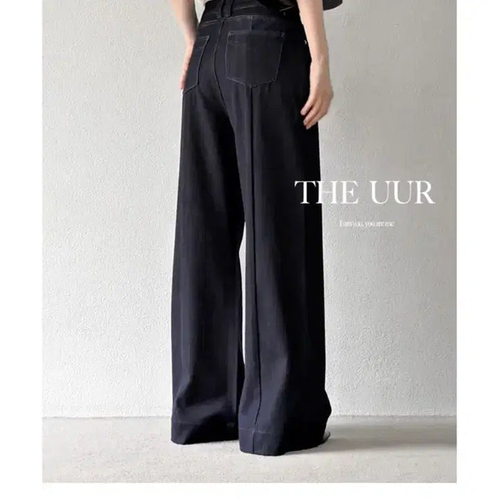 [SOLD OUT] 유유알 uur non-fade denim slacks deep-blue