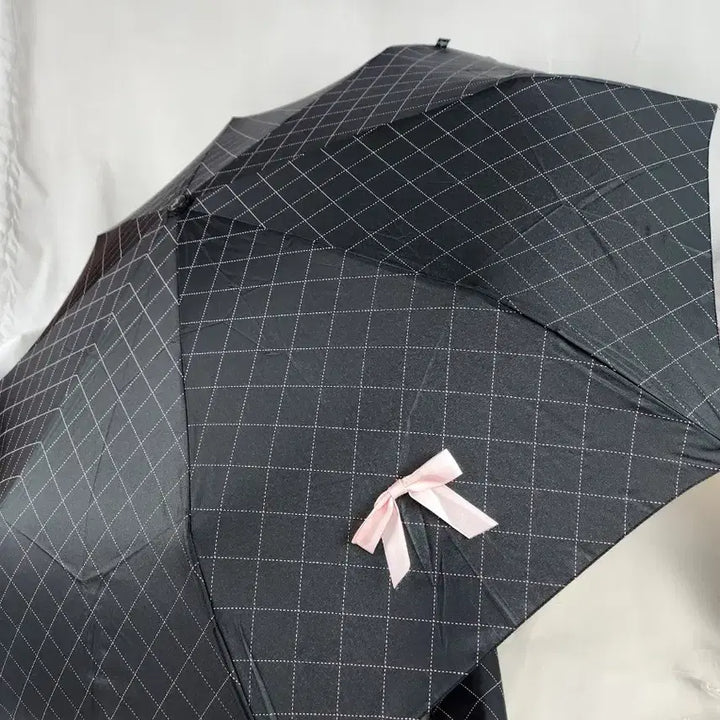 [BUNJANG] Pooky Check Automatic 3-Section Umbrella / 푸키 체크 자동3단우산 새상품