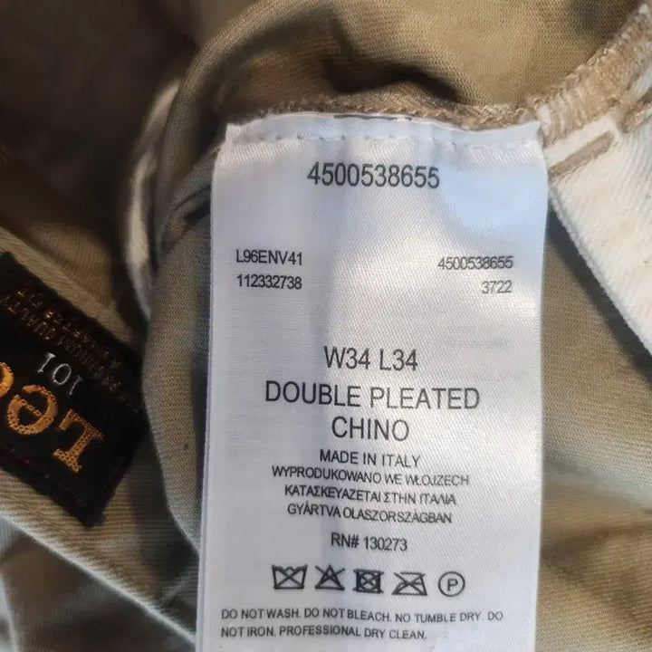 [BUNJANG] LEE 101 Double Pleated Chino Pants / LEE 101 더블 플리츠 치노 Made in Itaiy  W34 L34