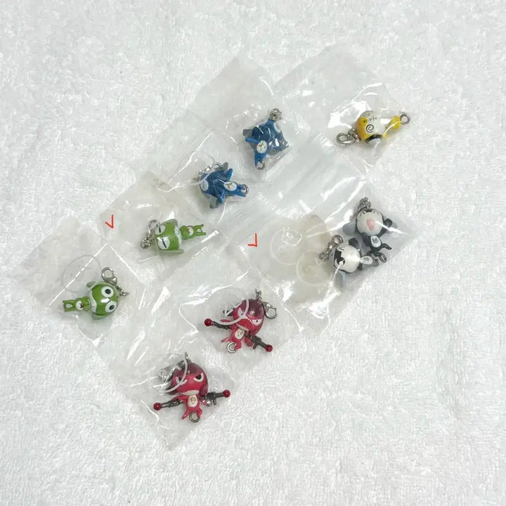 [BUNJANG] Keroro Platoon Series 1 Figure Keyring Bundle Set / [일괄] 개구리 중사 케로로 소대 전원집합 1탄 피규어 키링