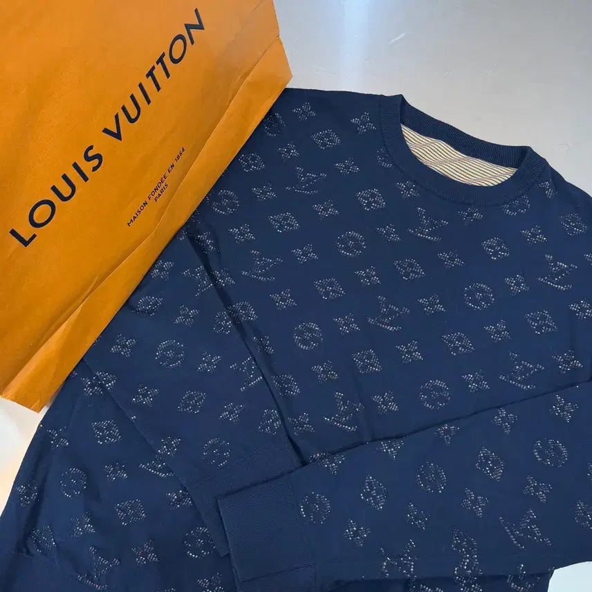 [BUNJANG] Louis Vuitton Monogram Knit Sweater / 루이비통 모노그램 니트 급처