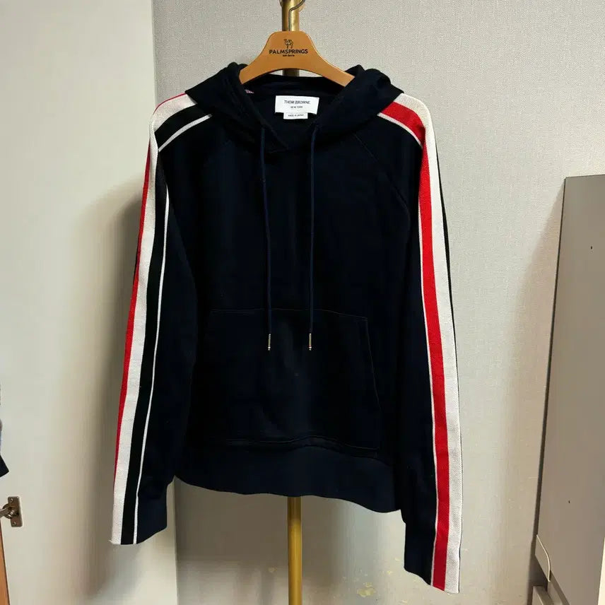 [BUNJANG] Thom Browne RWB Side Stripe Hoodie Navy / [정품 , 1사이즈] 톰브라운 RWB 사이드 삼선 후드티 네이비