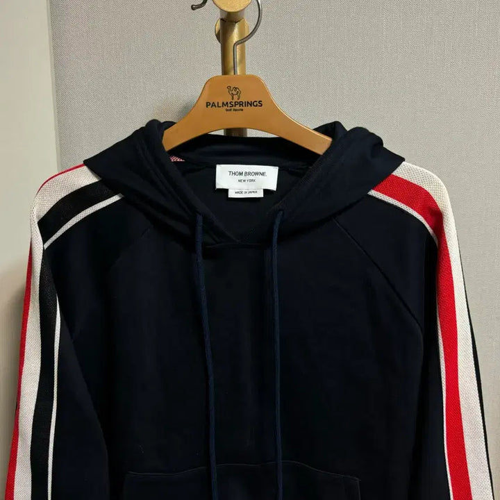 [BUNJANG] Thom Browne RWB Side Stripe Hoodie Navy / [정품 , 1사이즈] 톰브라운 RWB 사이드 삼선 후드티 네이비