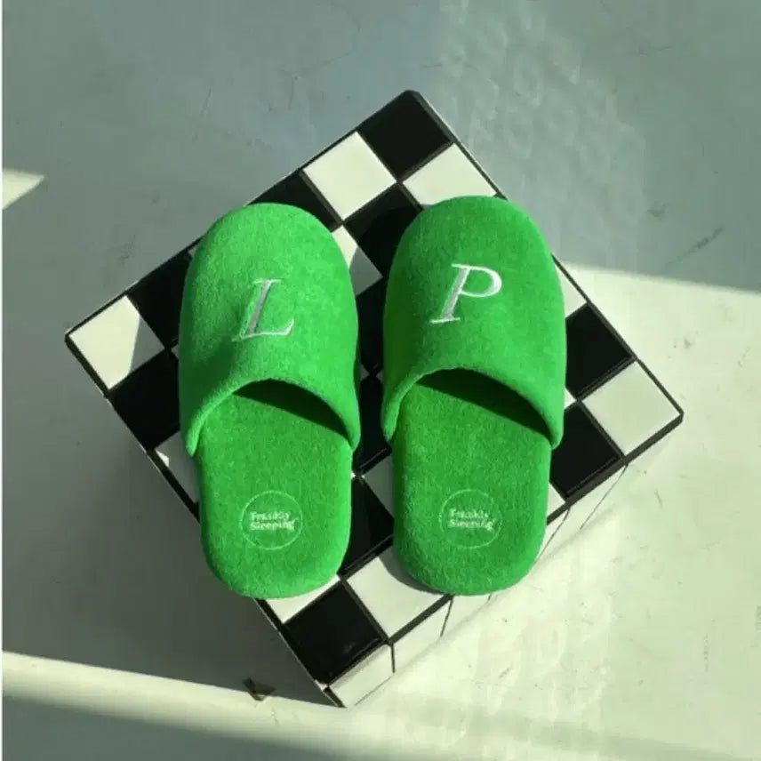 [BUNJANG] Frankly Terry Room Shoes - Like Green / [프랭클리] 테리 룸 슈즈 - 라이크 그린 (새상품)