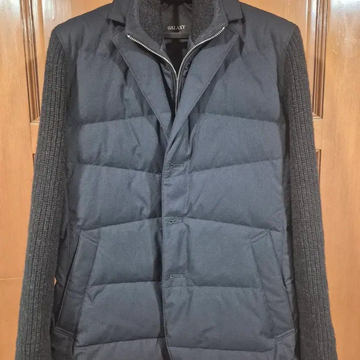 [BUNJANG] Galaxy Navy Padded Knit Combination Jacket 95 / 갤럭시 네이비 패딩 니트 배색 자켓 95