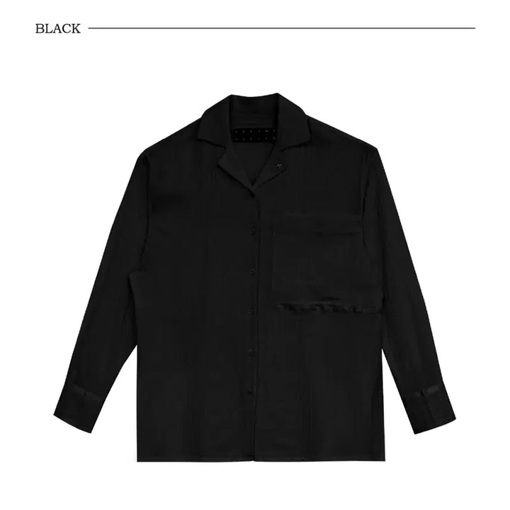 [BUNJANG] Triming Bird Easy Wear Set-up Shirt - Black / 트리밍버드 이지웨어 셋업 셔츠 블랙
