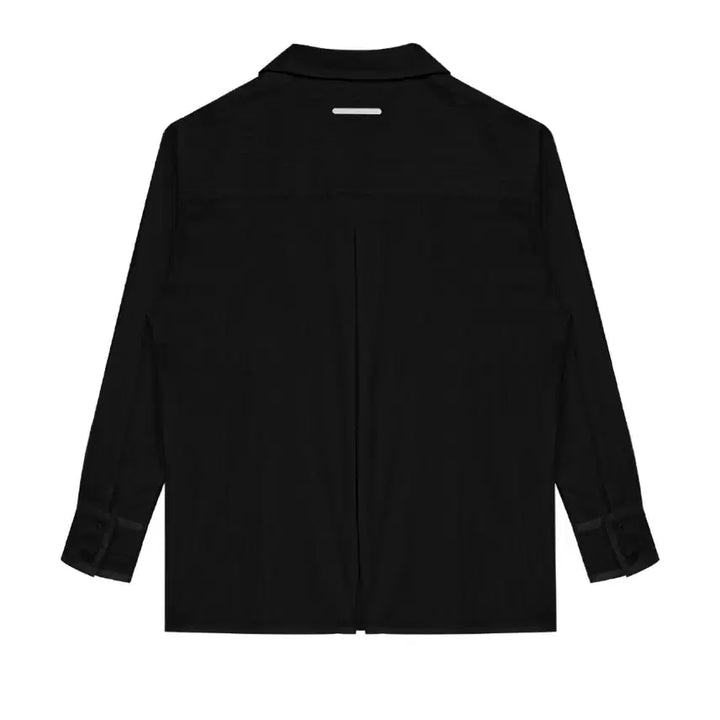 [BUNJANG] Triming Bird Easy Wear Set-up Shirt - Black / 트리밍버드 이지웨어 셋업 셔츠 블랙